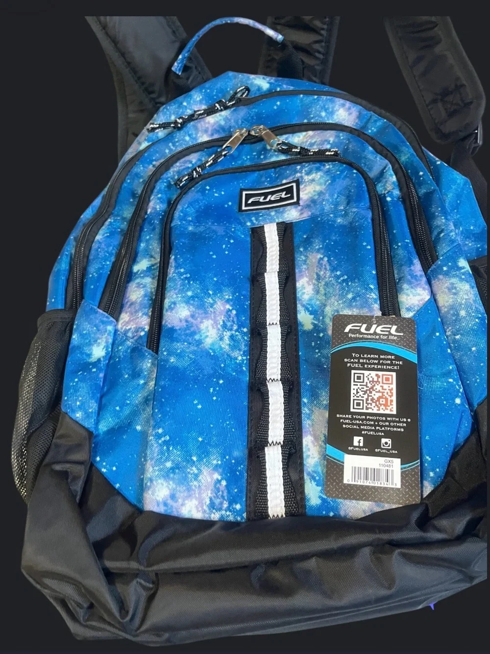 Fuel Galaxy Blue Men's Backpack - Multi-Compartment Carry